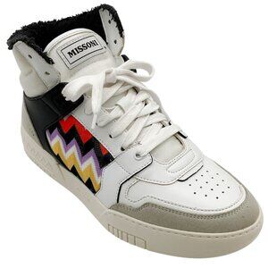 Missoni Black / White Multi Zigzag Basket High Sneakers